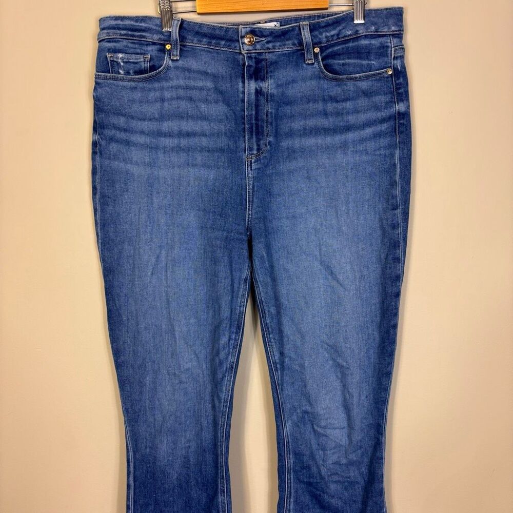 Paige High Rise Claudine Cropped Flare Jeans 34 - image 3